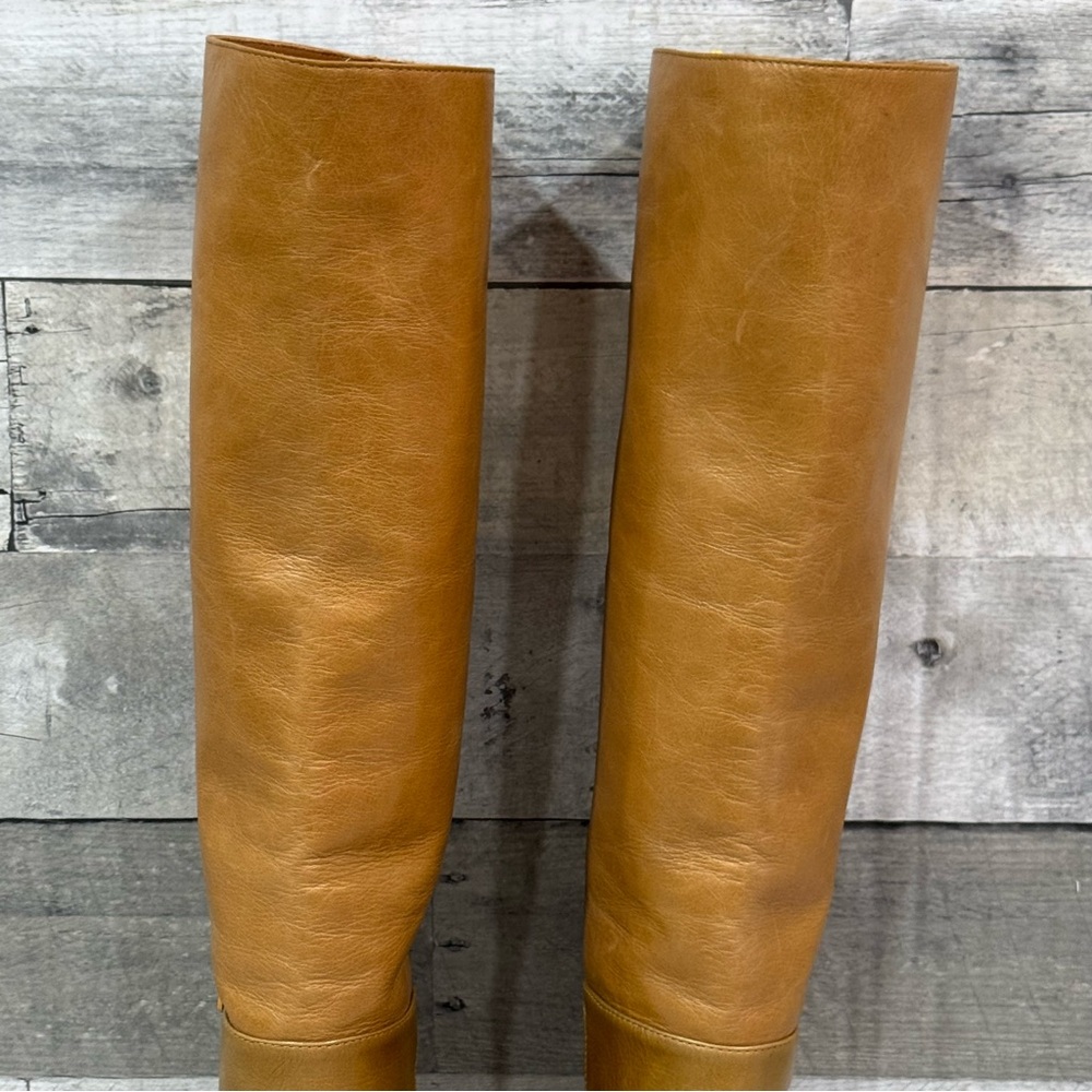 TORY BURCH Banana Heel Boot - Butterscotch - Size - 6 - Picture 5 of 16